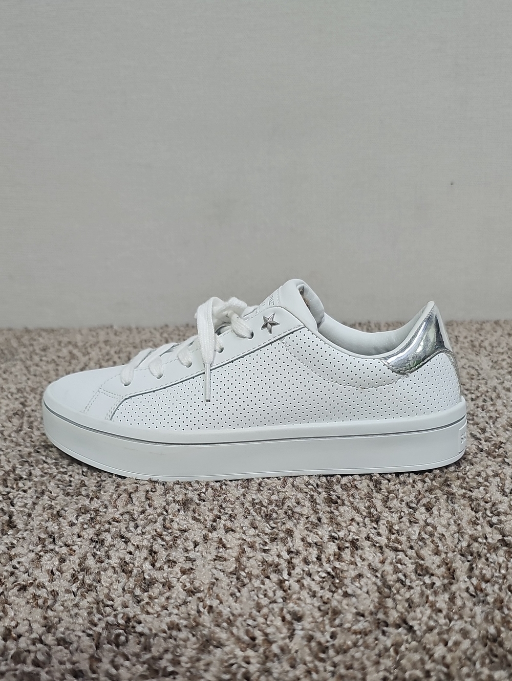 SKECHERS STREET HI-LITE PERF-ECT LEATHER SNEAKERS BFPM-10-079 - Picture 7 of 10